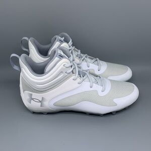 Under Armour Command MC Mid White Lacrosse Cleats 3025639-100 Men’s Sz 11.5.‎